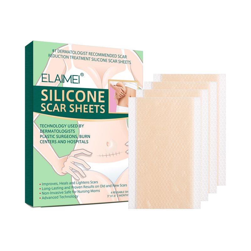 Body Care |  Silicone Scar Sheets Self-adhesive Scar Tape Scar Removal Strips For Acne Scars C-section Keloid Surgery Scars Treatment 4pcs/box Body Care 4pcs/box