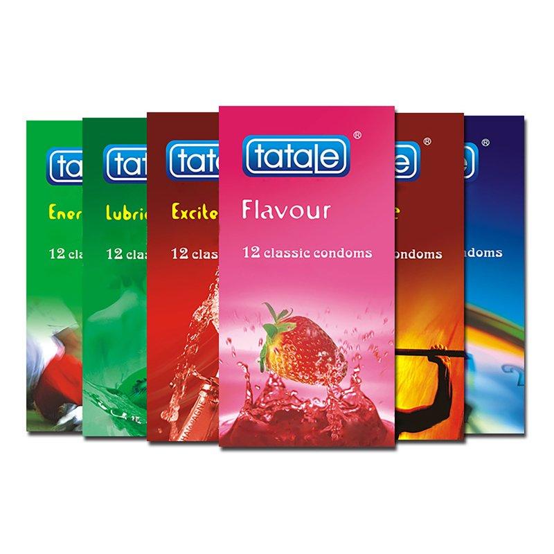 Condoms |  Tatale Ultra Fruity Flavor Thin Condoms Natural Feeling Lubricated Latex Condoms Natural Latex Condoms For Men Couples 12pcs F (12 packs) Adult Items Condoms