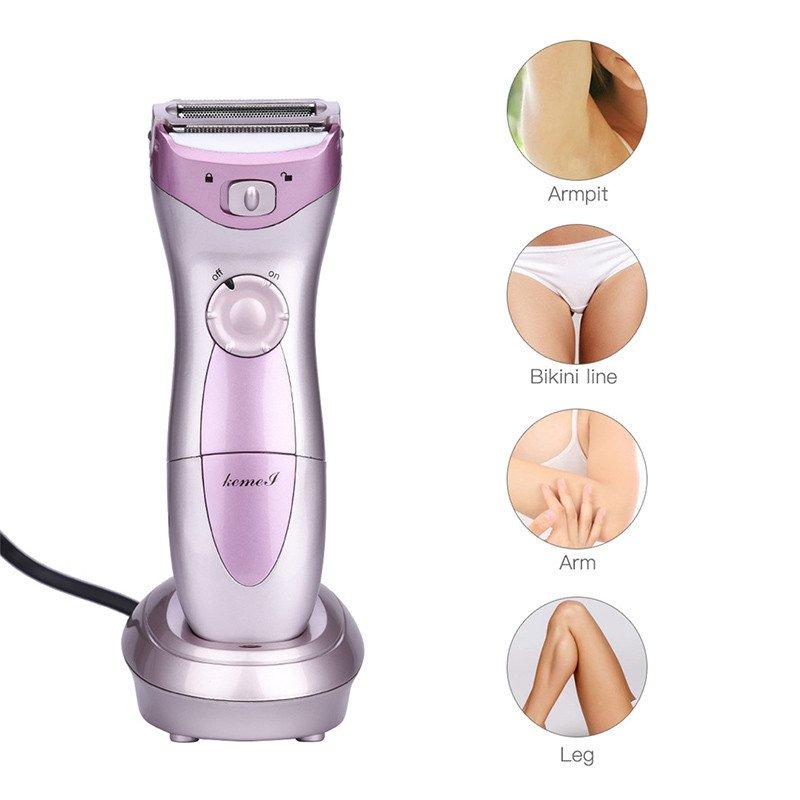 Female Health |  Electric Hair Trimmer Women Shaver Razor Home Use Rechargeable Waterproof Shaving Machine Pink Health Care Female Health