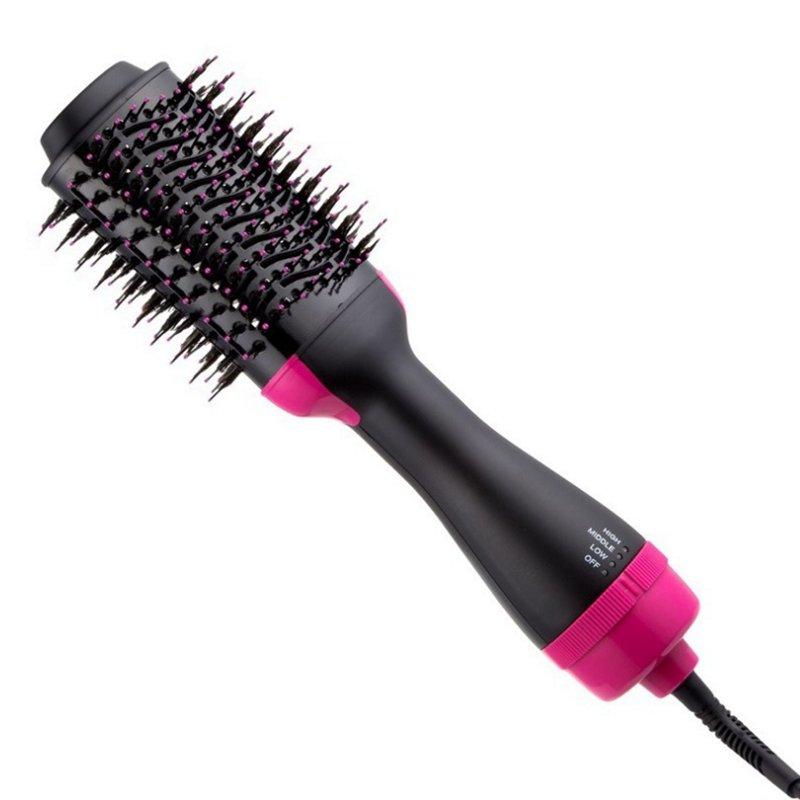 Hair Styling |  2-in-1 Hot Air Comb Multifunctional Negative Ion Hair Drying Brush Hair Curler Straightener Dryer Comb EU Plug Hair Styling EU Plug