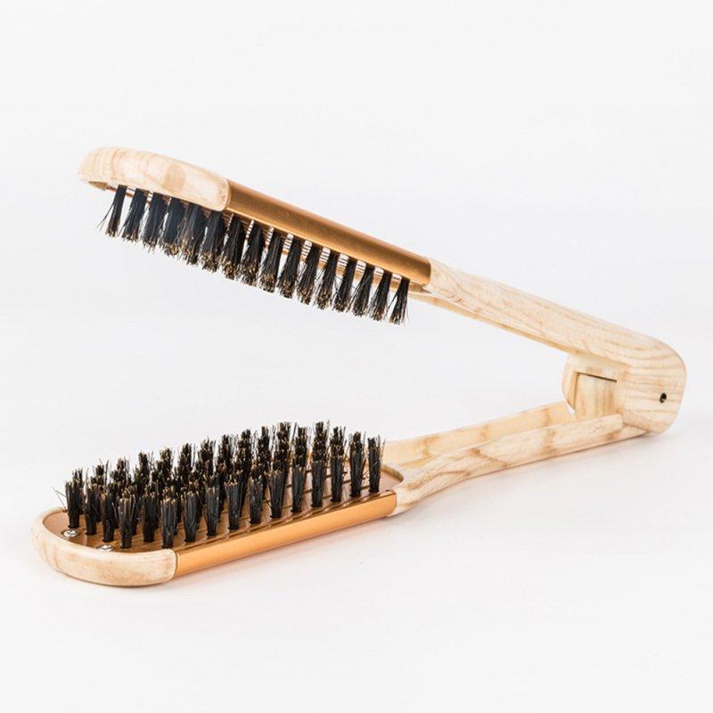 Hair Styling |  Straight Hair Clip Hair Straightener V-shaped Bristle Comb Styling Tools Suitable For Home Use Hair Stylists Salons gold Hair Styling Gold