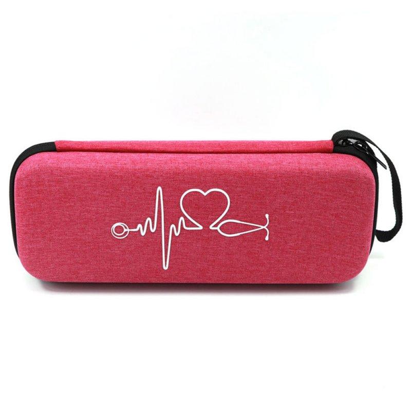 Health Management |  Travel Carrying Case Portable Stethoscope Storage Box Mesh Bag Compatible For Littmann Cardiology Iii Stethoscope rose Red Health Care Health Management