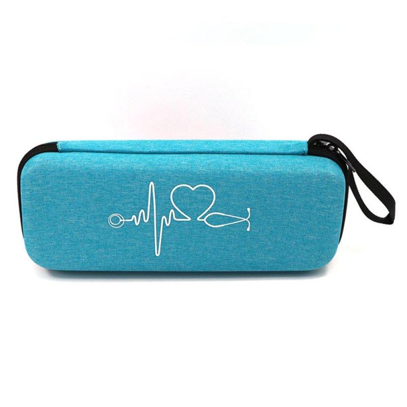 Health Management |  Travel Carrying Case Portable Stethoscope Storage Box Mesh Bag Compatible For Littmann Cardiology Iii Stethoscope sky blue Health Care Health Management