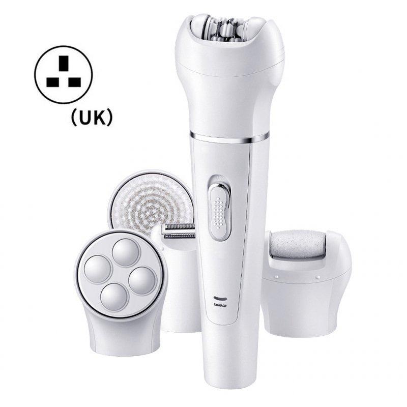 Massager & Relaxation |  5 in 1 Epilator Shaver white_UK plug Health Care Massager & Relaxation