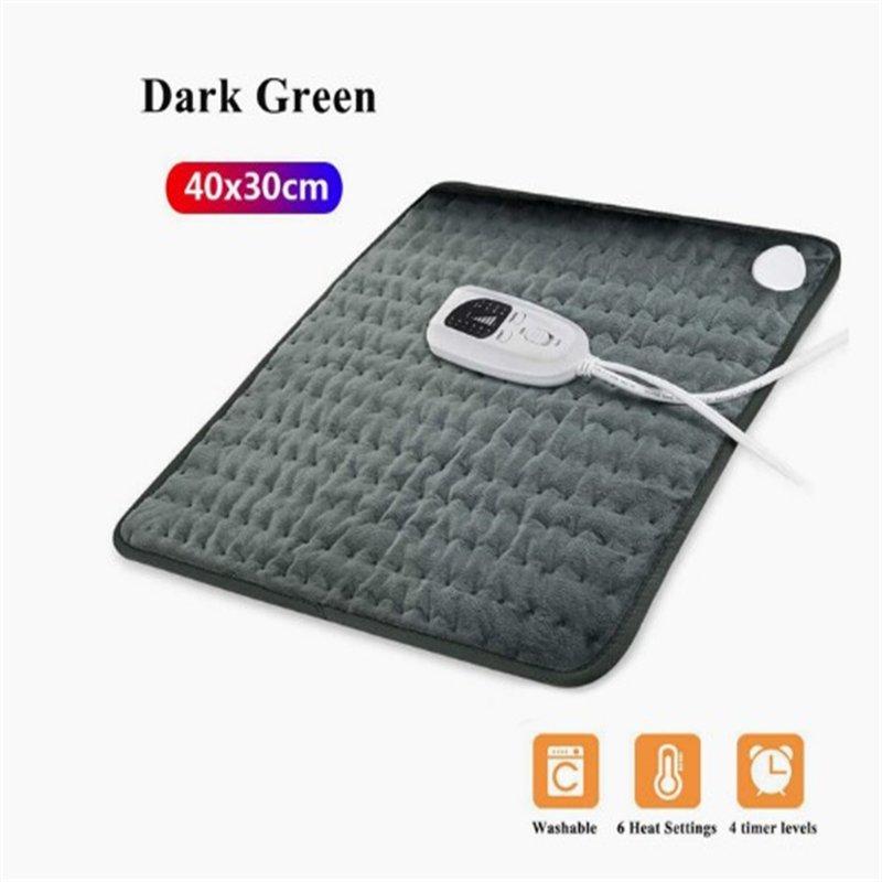 Massager & Relaxation |  Winter Warm Electric Heating Pad Physiotherapy Heating Blanket Pain Relief EU Plug 40x30cm Dark Grey Health Care 40x30cm dark grey