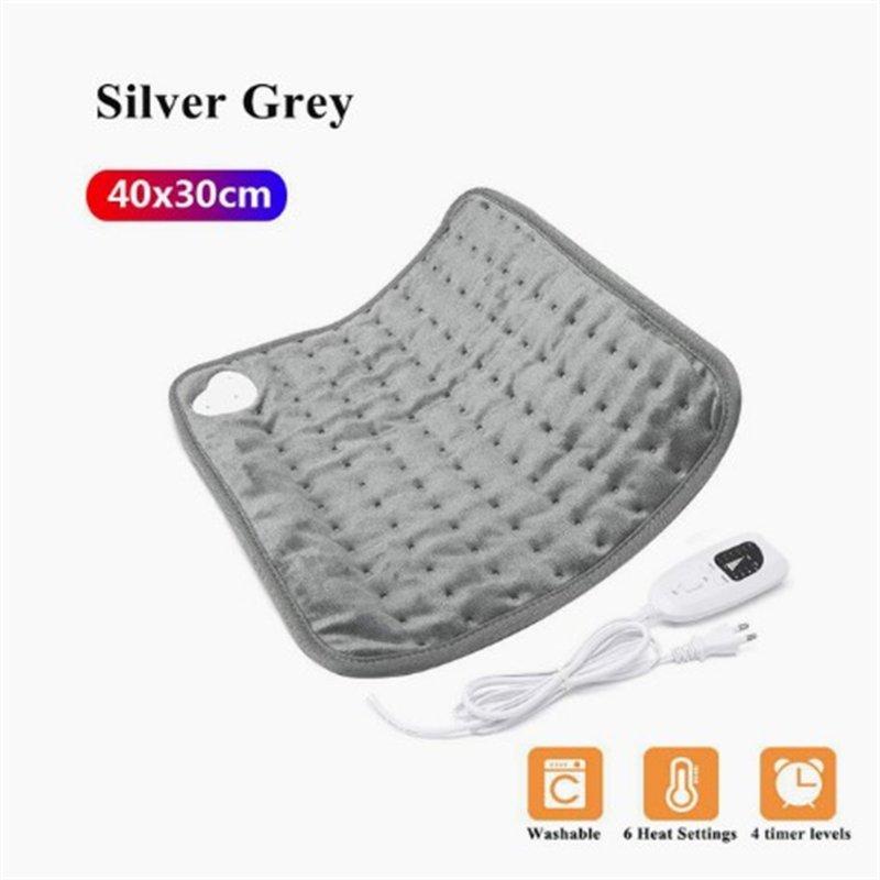 Massager & Relaxation |  Winter Warm Electric Heating Pad Physiotherapy Heating Blanket Pain Relief EU Plug 40x30cm Silver Grey Health Care 40x30cm silver grey