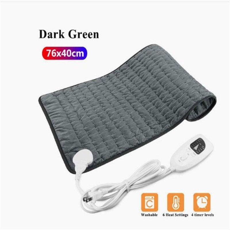 Massager & Relaxation |  Winter Warm Electric Heating Pad Physiotherapy Heating Blanket Pain Relief EU Plug 76x40cm Dark Grey Health Care 76x40cm dark grey