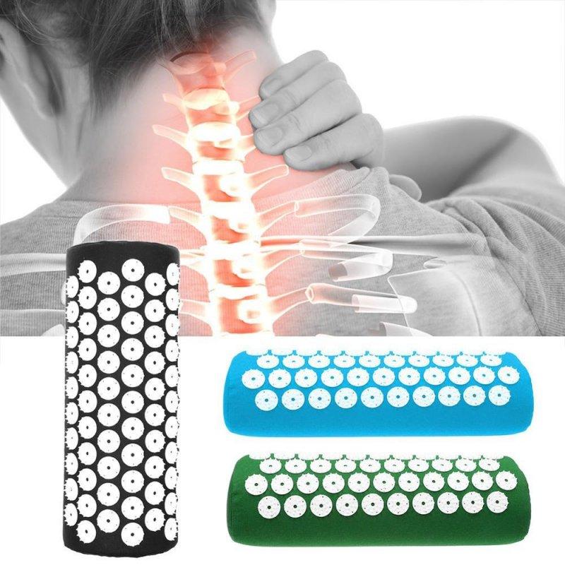 Massager & Relaxation |  Yoga Mat Acupuncture Massage Cushion Acupuncture Point Massage Cushion Acupuncture Cushion gray_Cushion + pillow Health Care Gray + Cushion + pillow