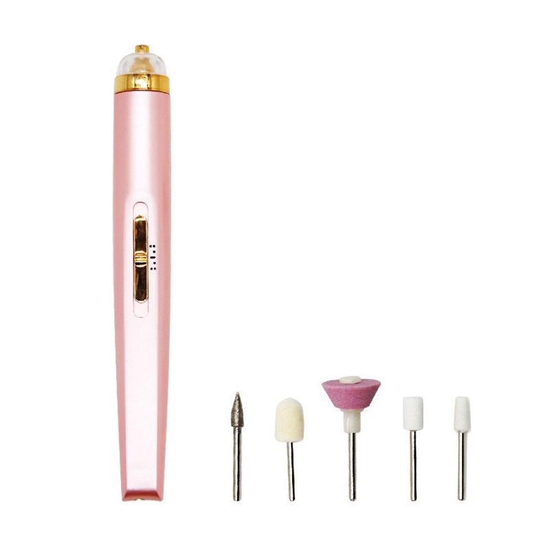 Nail Tools |  5-in-1 Electric Manicure Set Rechargeable Nail Buffer Polisher Lightweight Portable Nail Grinder With Light 18 x 9 x 2.5cm Makeup 18 x 9 x 2.5cm