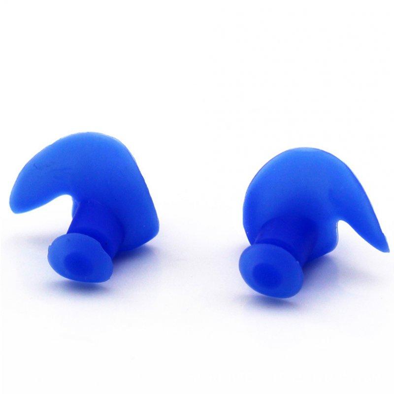 Personal Care |  [Indonesia Direct] 1 Pair Environmental Silicone Spiral Waterproof Dust-Proof Earplugs in Box Water Sports Swimming Accessories Blue Health Care Blue