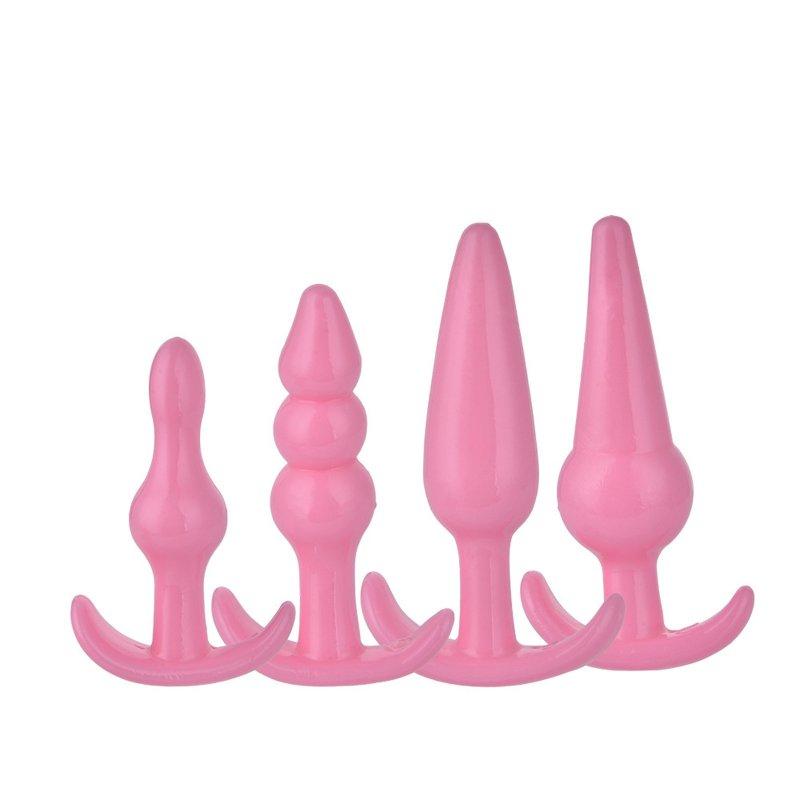 Sex Toys |  4/8/10pcs Reusable Washable Anal Plug Set Multiple Colors Anal Dilator Toys Adults Sex Toys For Men Women 4pcs pink Adult Items 4pcs pink