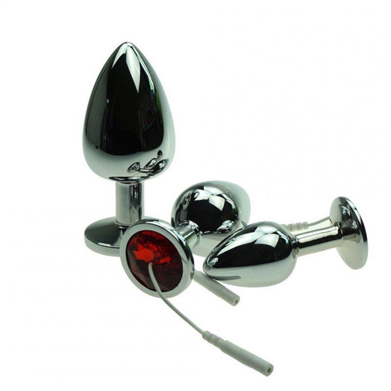 Sex Toys |  Adult Small Medium Large Full Metal Stainless Steel Anal Plug Electric Shock e-Stim Device Parts Accessories Butt Plug with Wire 3.3 * 8.5cm (medium) Adult Items 3.3 * 8.5cm (medium)