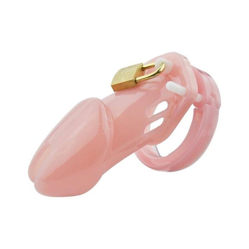 Sex Toys |  Male Chastity Cage Lightweight Penis Cage Cock Cage Device Sex Toys Cock Rings With Lock For Male Men Penis Exercise pink long Adult Items Pink + Long