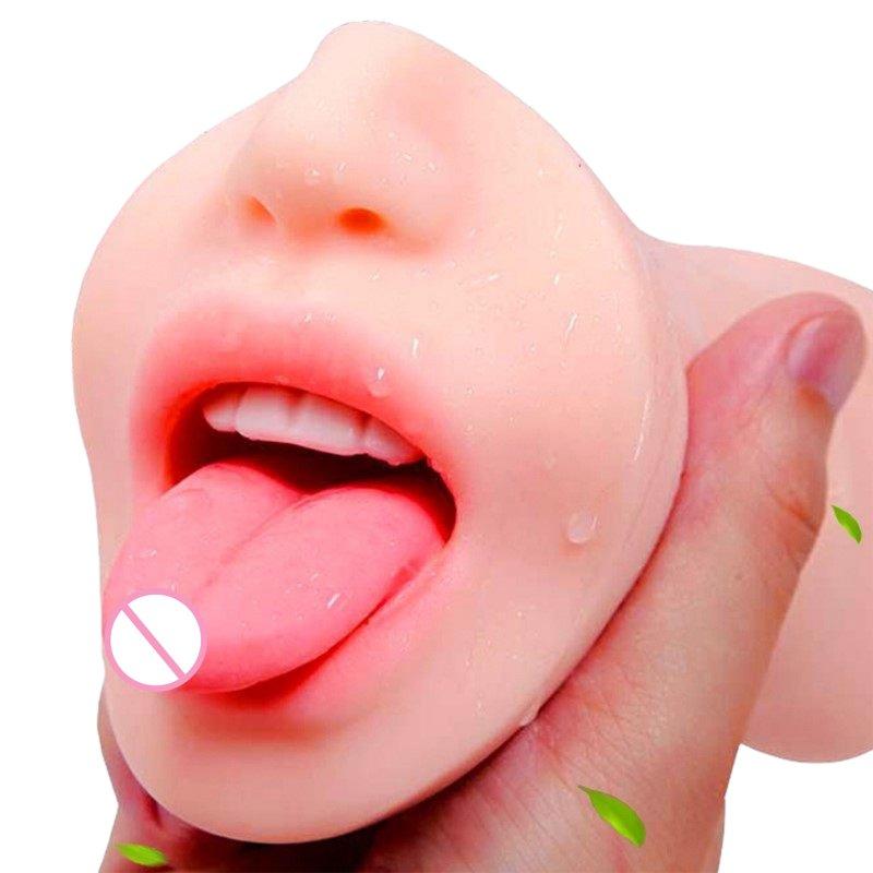 Sex Toys |  Male Masturbator Cup Double-end Male Sex Toys With 3D Realistic Textured Pocket Pussy Tight Anus Sex Stroker TPE Sex Doll Adult Toy For Male Men Big mouth Adult Items Big mouth