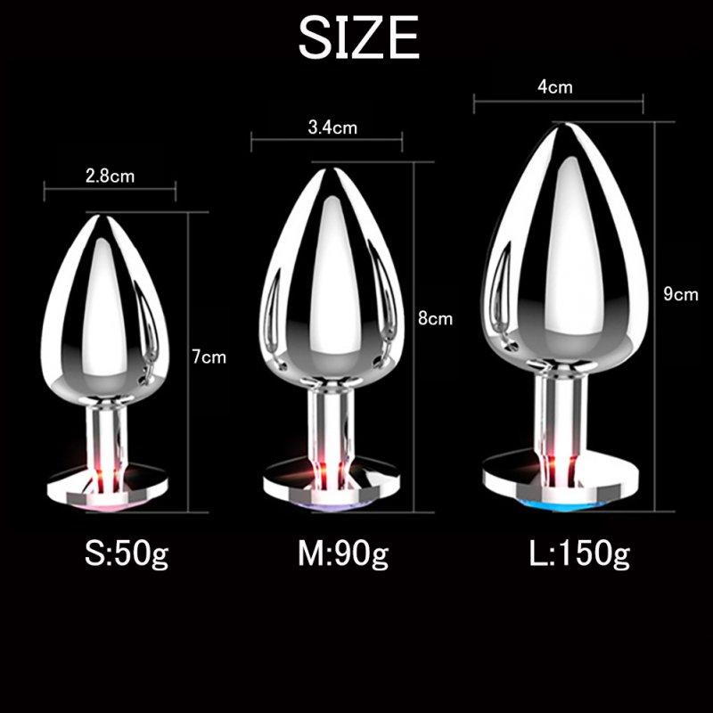 Sex Toys |  Metal Butt Plug Conventional Silver Butt Plug Large Medium Small Anal Plug Massage Tool large Adult Items Large