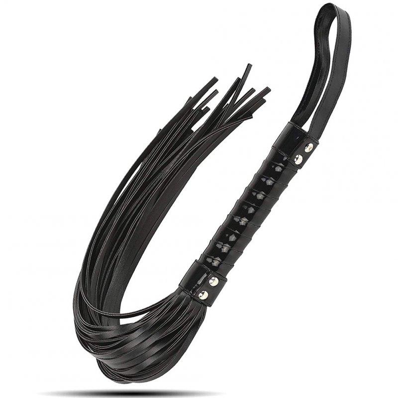 Sex Toys |  Premium Flogger Erotic Whip BDSM SM Adult Sex Games  Black leather – braided handle Adult Items Black leather - braided handle