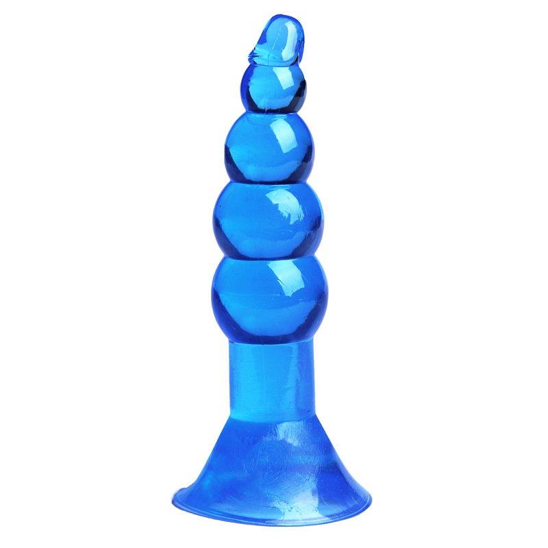 Sex Toys |  Sex Stimulator Masturbation Backyard Stimulation Suction Cup Anal Bead Butt Plug Massager Blue Adult Items Blue