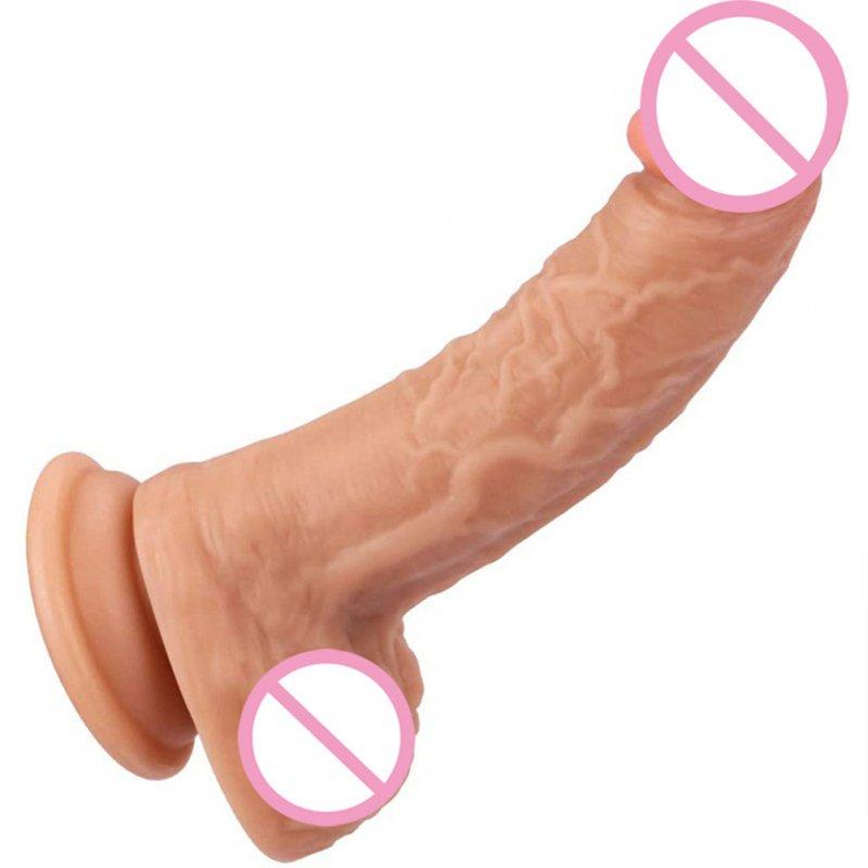 Sex Toys |  Soft Elastic Silicone Fake Penis Women Masturbator Manual Realistic Dildos Penis Ergonomic Design Adult Supplies Erotic Sex Toys flesh Adult Items Flesh