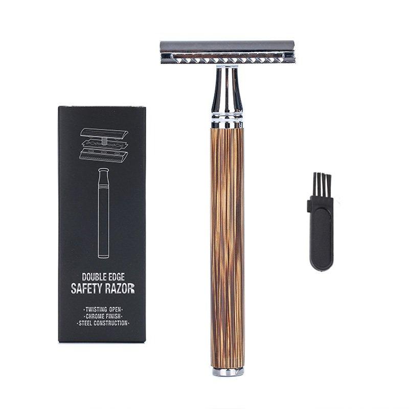 Shavers & Razors |  Vintage  Shaver Stainless Steel Double-sided Blade Bamboo Handle Manual Safety Blade Shaver Without blade Shavers & Razors Shavers & Razors