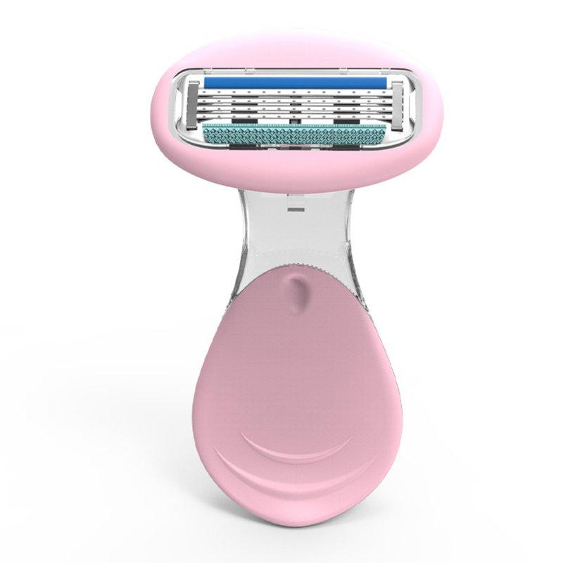 Shavers & Razors |  Women Manual Shaver 4 Layer Blades Hair Removal Razor with Safety Cover for Body Face Leg Face Pink Shavers & Razors Pink