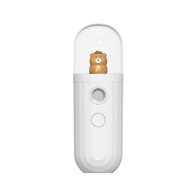 Skin Care Tools |  USB Rechargable Air Humidifier Handheld Portable Steamed Face Mist Spray for Home Little bear (white) Skin Care Little bear (white)