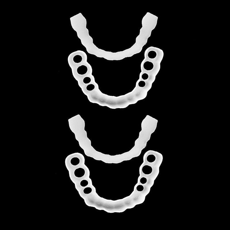 Teeth & Oral Care |  2Pair / 4PCS Teeth Whitening Artificial Dentures Dental Tools Disposable Braces Mouth Tray 2Pair / 4PCS Health Care 2Pair / 4PCS