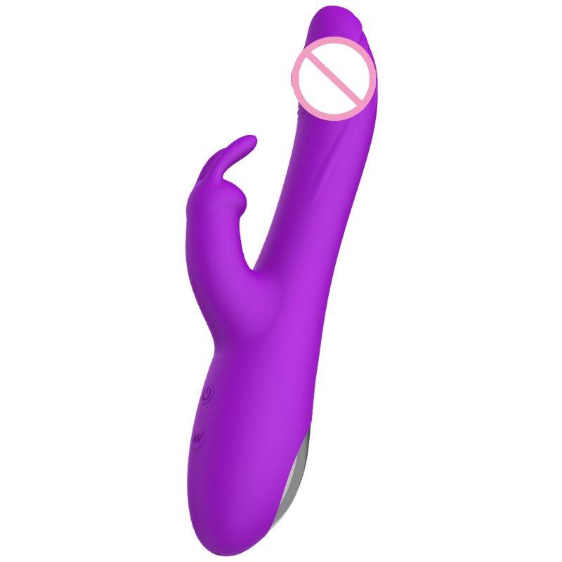 Vibrators |  2 PCS Dual G Spot Rabbit Vibrator Clitoral Massager Nipple Stimulator Vibrator Sex Toys For Female Couples Women Purple Adult Items Purple