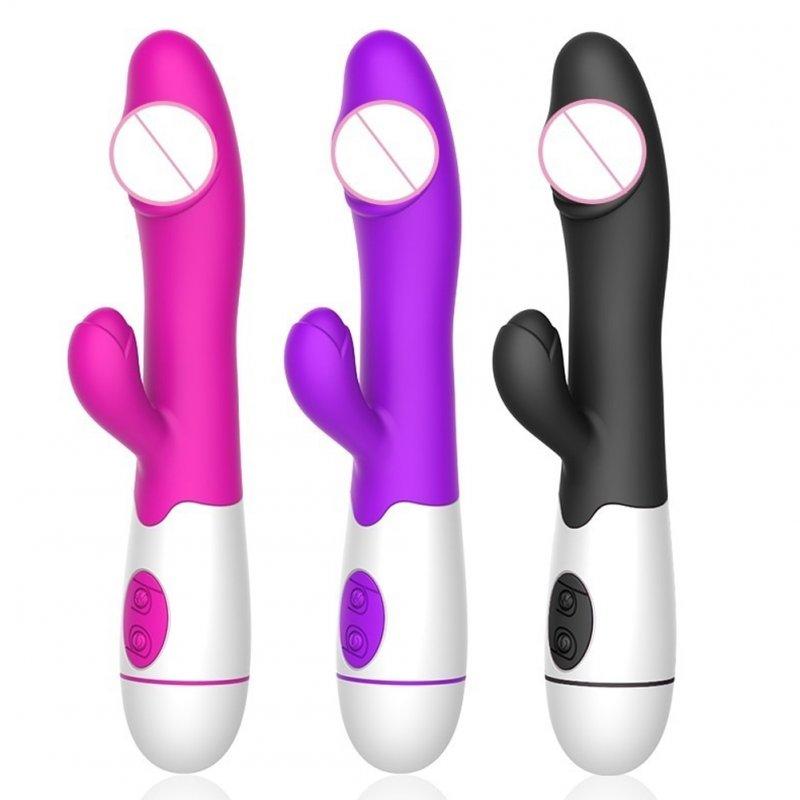 Vibrators |  30 Speed Vibration Dildo Rabbit Vibrator for Women USB Charge Dual Motor G Spot Vibrators Female Sex Toys black Adult Items Black