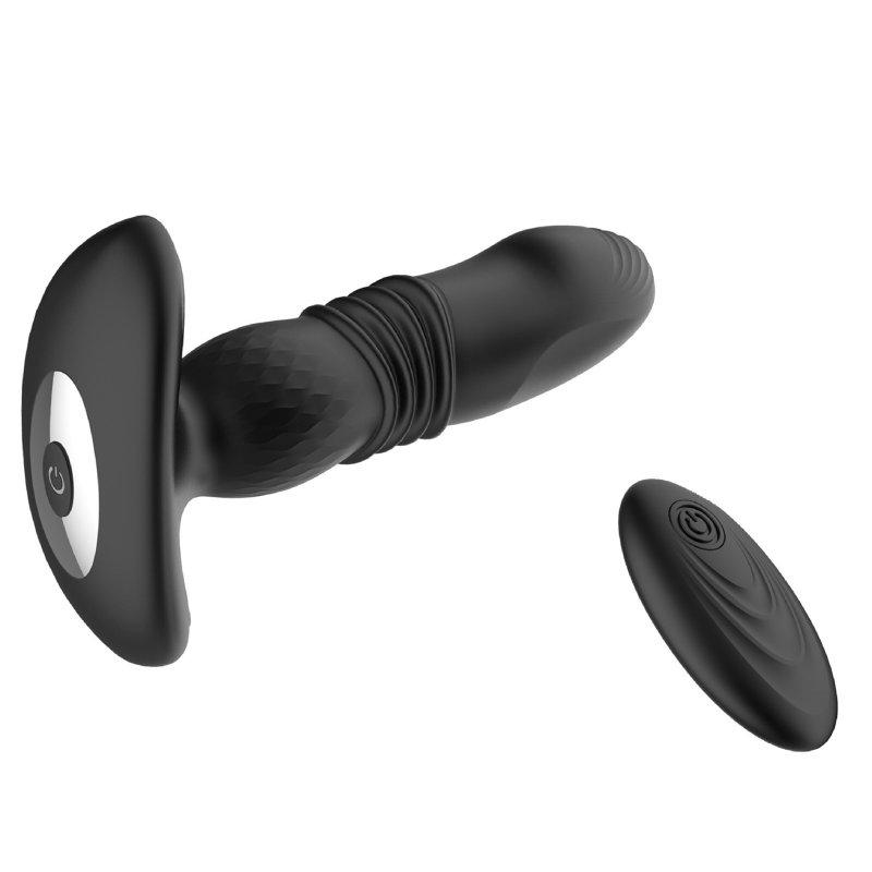 Vibrators |  3PCS Kit Telescopic Vibrating Butt Plug Anal Vibrator Wireless Remote Sex Toys for Women Black Adult Items Black