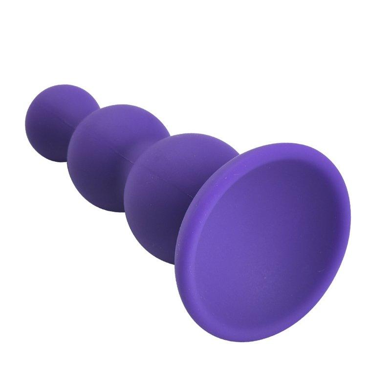 Vibrators |  Anal Beads Anal Butt Plug With Suction Cup Sex Products For Adults Erotic Toys For Woman Gay Men Intimate Goods 7 x 3.5cm purple thread Adult Items Purple thread