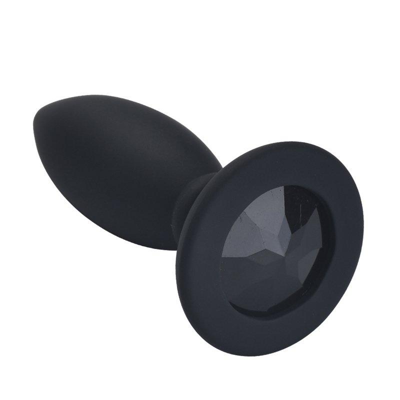 Vibrators |  Anal Beads Silicone Anal Butt Plug Sex Products For Adults Erotic Toys For Woman Gay Men Anus Dilator Intimate Goods 7 x 3.5cm black Adult Items Black