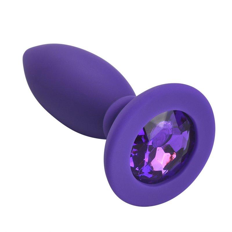 Vibrators |  Anal Beads Silicone Anal Butt Plug Sex Products For Adults Erotic Toys For Woman Gay Men Anus Dilator Intimate Goods 7 x 3.5cm Purple Adult Items Purple