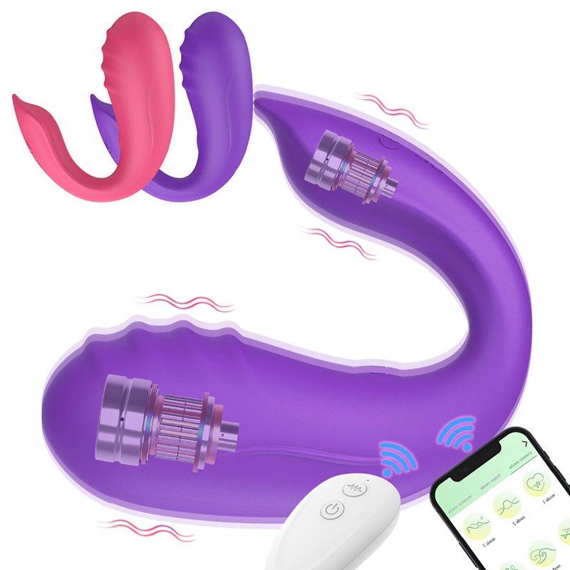 Vibrators |  Clitoral Vibrator Wireless APP Remote Vibration Massager Nipple Stimulator Female Sex Toy For Adult Couples Women Purple Remote control model Adult Items Purple + Remote control model