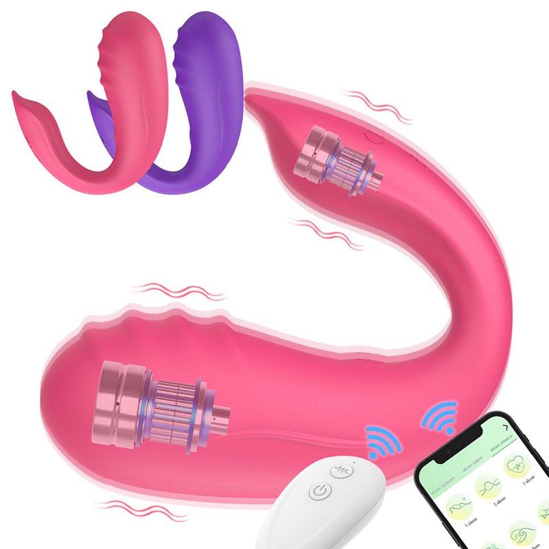 Vibrators |  Clitoral Vibrator Wireless APP Remote Vibration Massager Nipple Stimulator Female Sex Toy For Adult Couples Women rose Red APP model Adult Items Rose Red + APP model