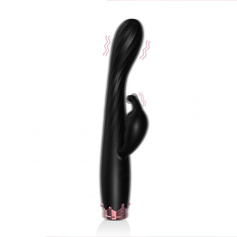 Vibrators |  Dual G-spot Vibrator Clitoral Stimulator Waterproof Female Masturbation Dildos Massage Tool Rechargeable black Adult Items Black