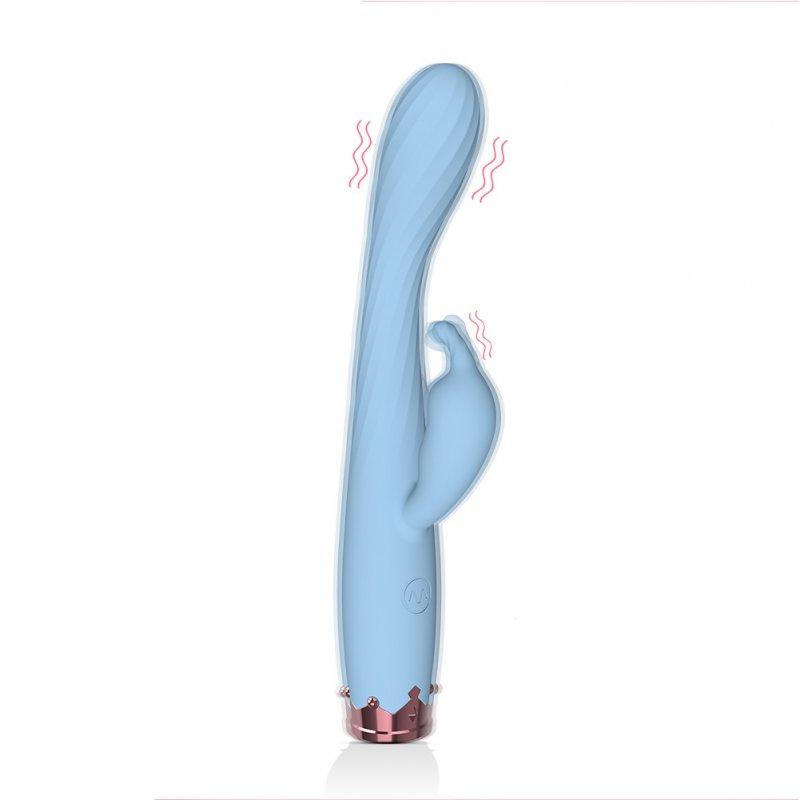 Vibrators |  Dual G-spot Vibrator Clitoral Stimulator Waterproof Female Masturbation Dildos Massage Tool Rechargeable blue Adult Items Blue