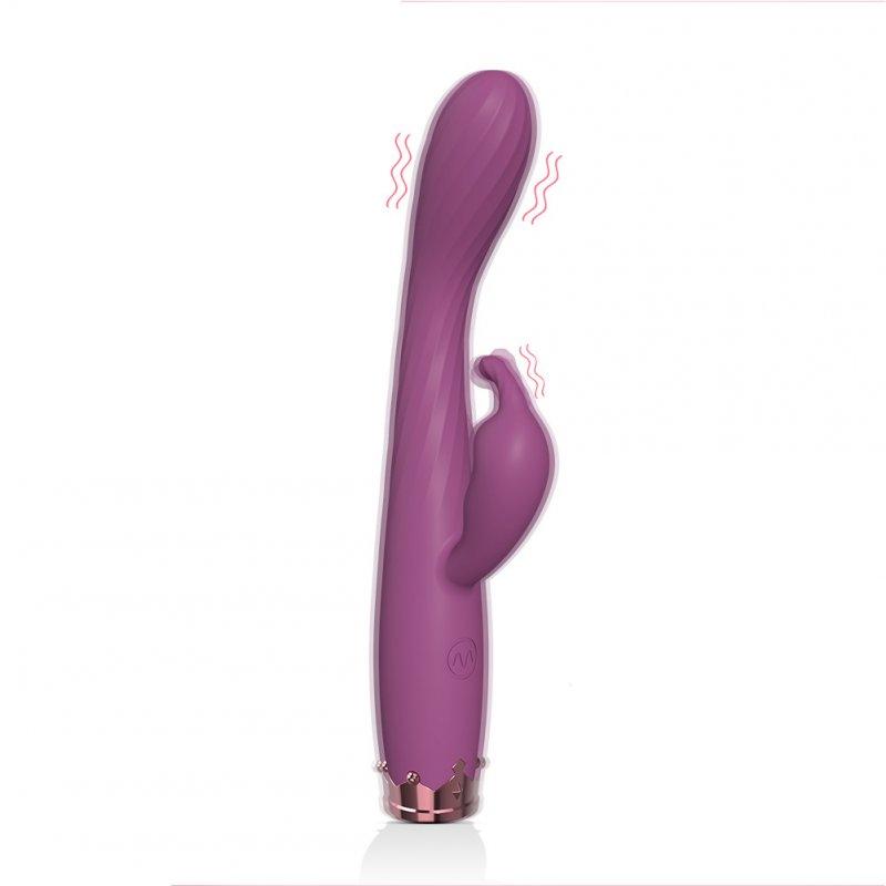 Vibrators |  Dual G-spot Vibrator Clitoral Stimulator Waterproof Female Masturbation Dildos Massage Tool Rechargeable Purple Adult Items Purple