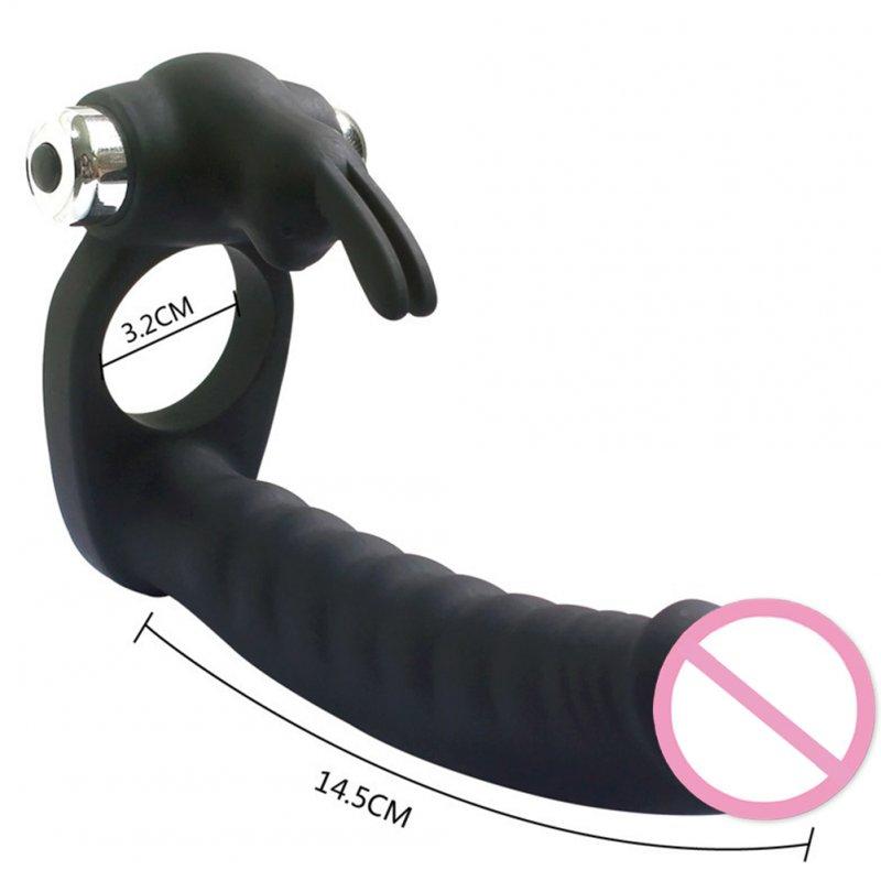 Vibrators |  Male Thrusting Butt Plug With Locking Ring Prostate Massager Vibrator For Men Gay Prostate Stimulator Adults Sex Toy 14.5 x 3.2cm black Adult Items Black