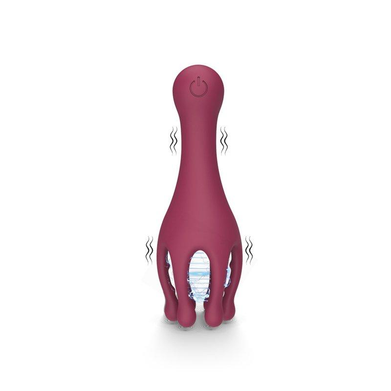 Vibrators |  Penis Massage Male Masturbator 10 Speed Vibrating Lasting Delay Endurance Exer Glans Vibrator Sex Toys For Men Claret Adult Items Claret