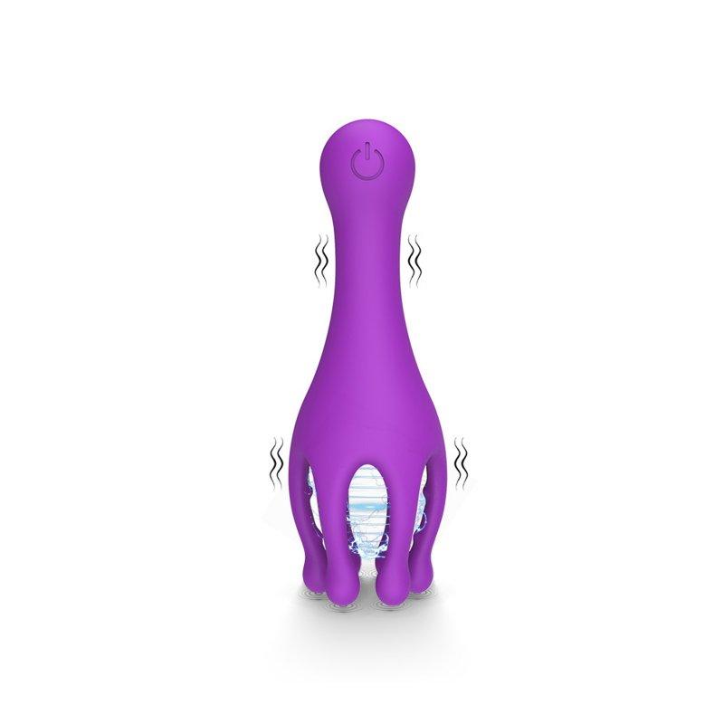 Vibrators |  Penis Massage Male Masturbator 10 Speed Vibrating Lasting Delay Endurance Exer Glans Vibrator Sex Toys For Men Purple Adult Items Purple