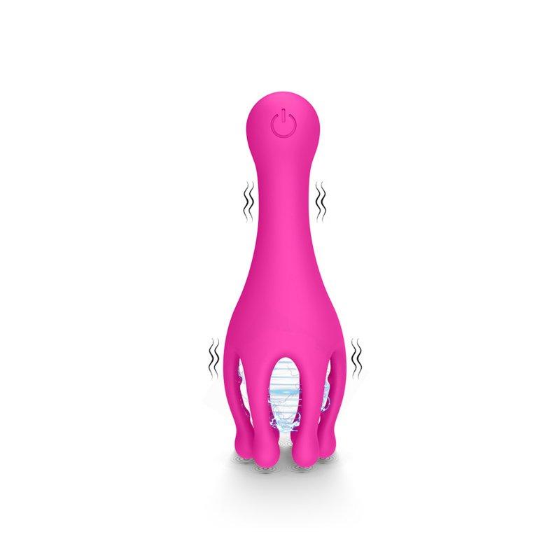 Vibrators |  Penis Massage Male Masturbator 10 Speed Vibrating Lasting Delay Endurance Exer Glans Vibrator Sex Toys For Men rose Red Adult Items Rose red