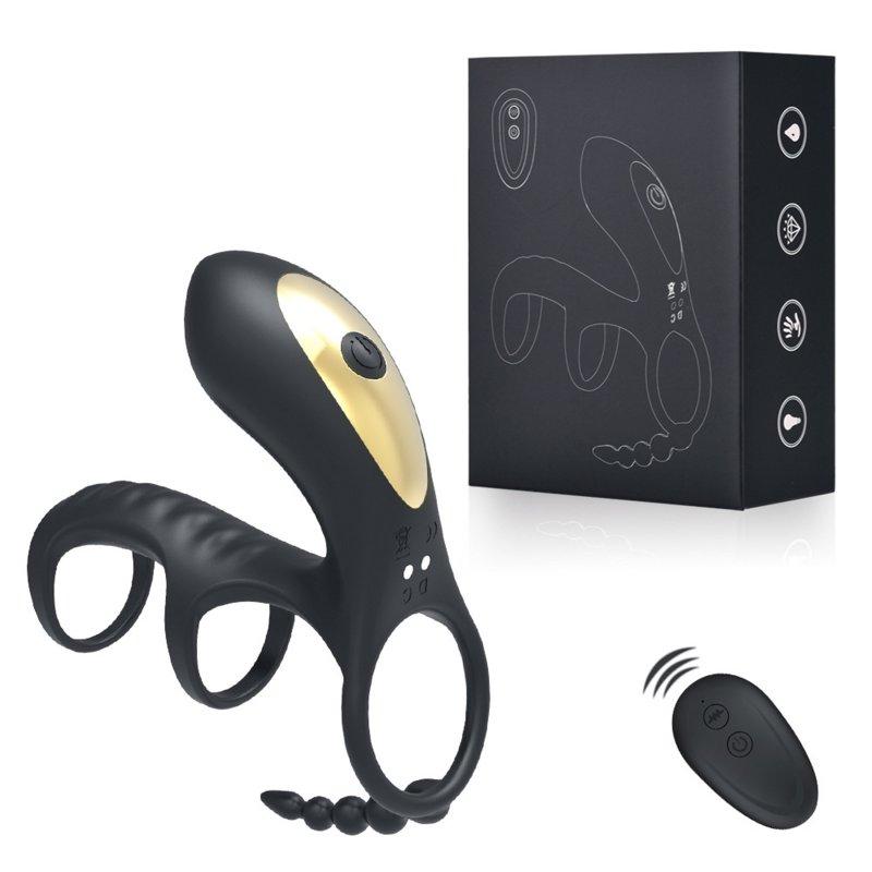 Vibrators |  Penis Vibrator Masturbator With 10 Speeds Vibration Sucking Clit Sucker Vibrator Vibrating Cock Ring Couples Sex Toys black Adult Items Black