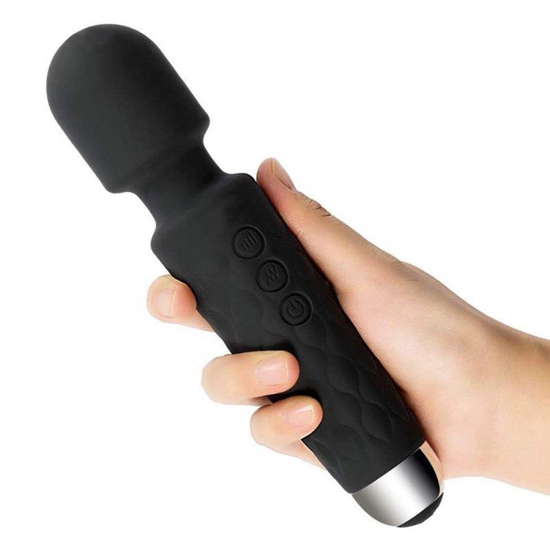 Vibrators |  Personal Magic Waterproof Wand Massager Handheld Rechargeable Neck Shoulder Back Body Massage for Sports Recovery black Adult Items Black