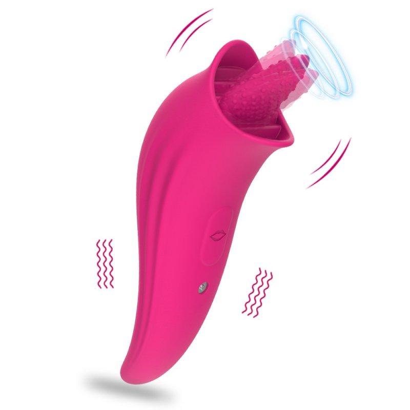 Vibrators |  Powerful Clit Sucker Vibrator Tongue Vibrating Nipple Sucking Blowjob Clitoris Stimulator With 8 Modes Sex Toys For Women Masturbator rose red Adult Items Rose red