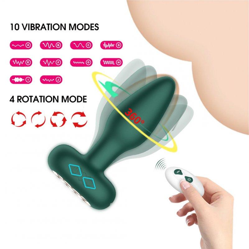 Vibrators |  Silicone Anal Plug Vibrator 9 Vibration Modes Remote Control Butt Plug Prostate Massager RC version Green Adult Items Remote control green