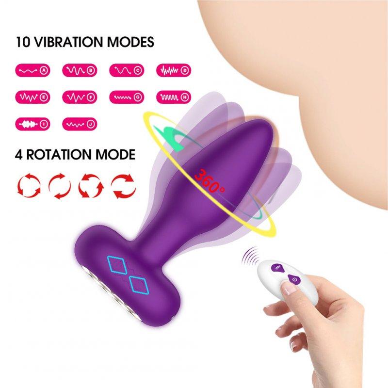 Vibrators |  Silicone Anal Plug Vibrator 9 Vibration Modes Remote Control Butt Plug Prostate Massager RC version Purple Adult Items Remotecontrol purple