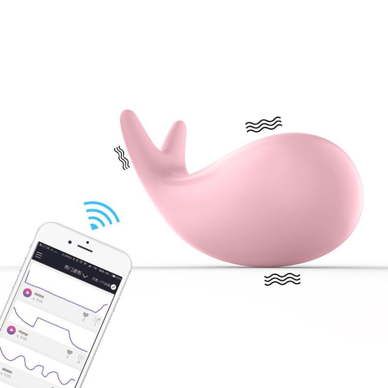 Vibrators |  Silicone Whale Shaped Vibrating Egg Waterproof 10-speed Adjustable G Spot Vibrator Female Panties Sex Toys APP version pink Adult Items APP version pink