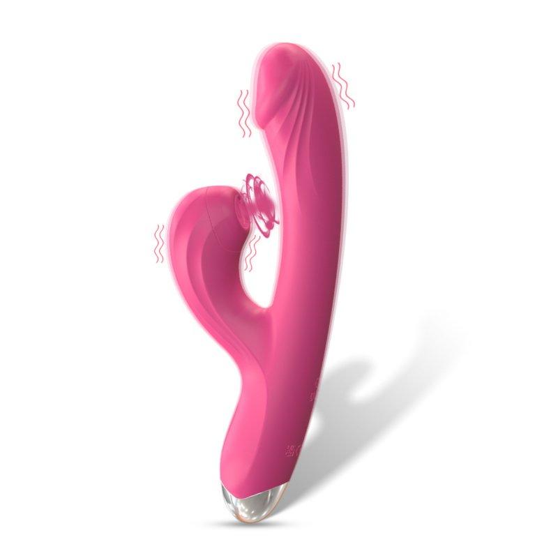 Vibrators |  Sucking Vibrator 10 Mode Clitoral G Spot Stimulation Dildo Thrusting Vibrator Adult Sex Toys For Women Couple Rose red heating version boxed Adult Items Rose red heating version boxed