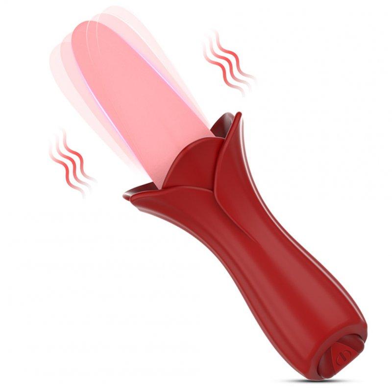 Vibrators |  Tongue Licking Vibrator With 10 Mode Clit Stimulator G-spot Nipple Masturbator For Women Female Couples Sex Toys red Adult Items Red