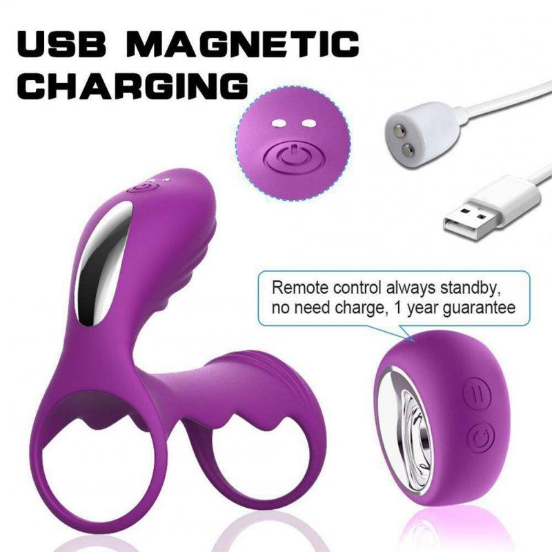 Vibrators |  Vibrating Penis Ring G-spot Dildo Vibrator Cock Ring Silicone Sex  Toy Remote Control Vibrating Loop Remote control purple Adult Items Remote control purple